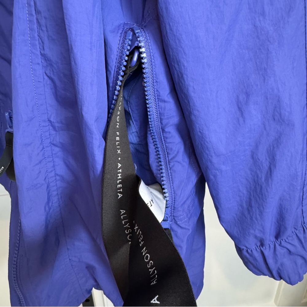 Athleta‎ x Allyson Felix Women Purple Hooded Windbreaker Zip Pockets Size M - Picture 5 of 12